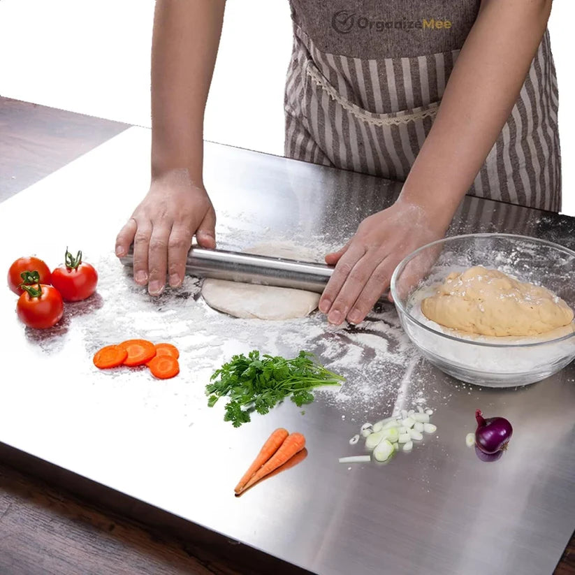 Stainless Steel Cutting Board For Kitchen Counter | Large Size (48cm x 40cm)