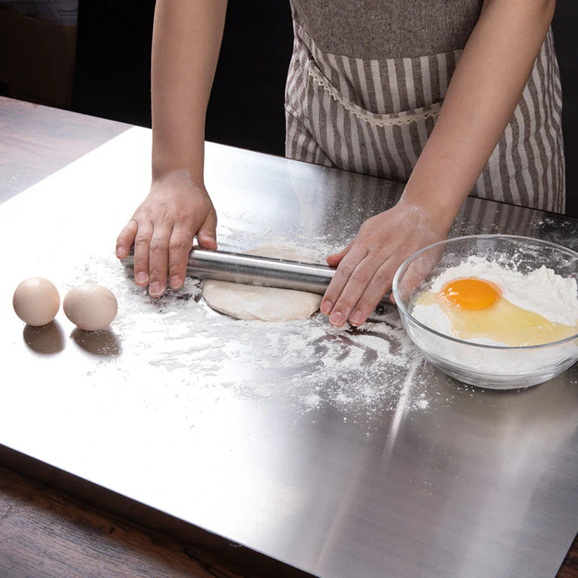 Stainless Steel Cutting Board For Kitchen Counter | Large Size (48cm x 40cm)