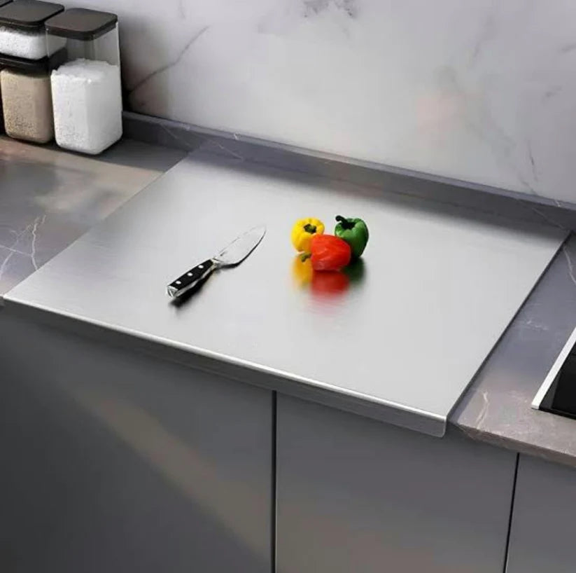 Stainless Steel Cutting Board For Kitchen Counter | Large Size (48cm x 40cm)